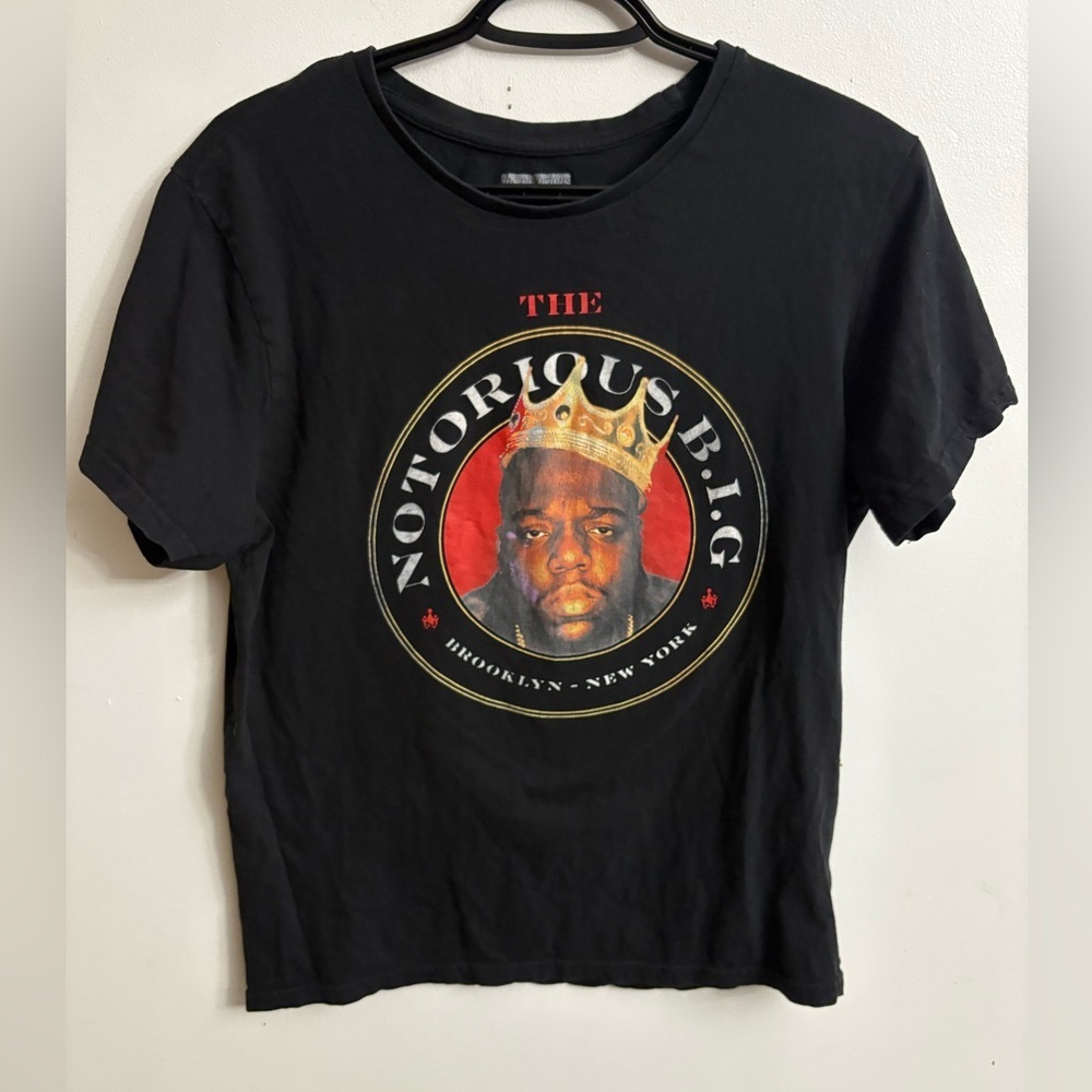 Notorious B.I.G. Kids Black Graphic T-Shirt unisex size large